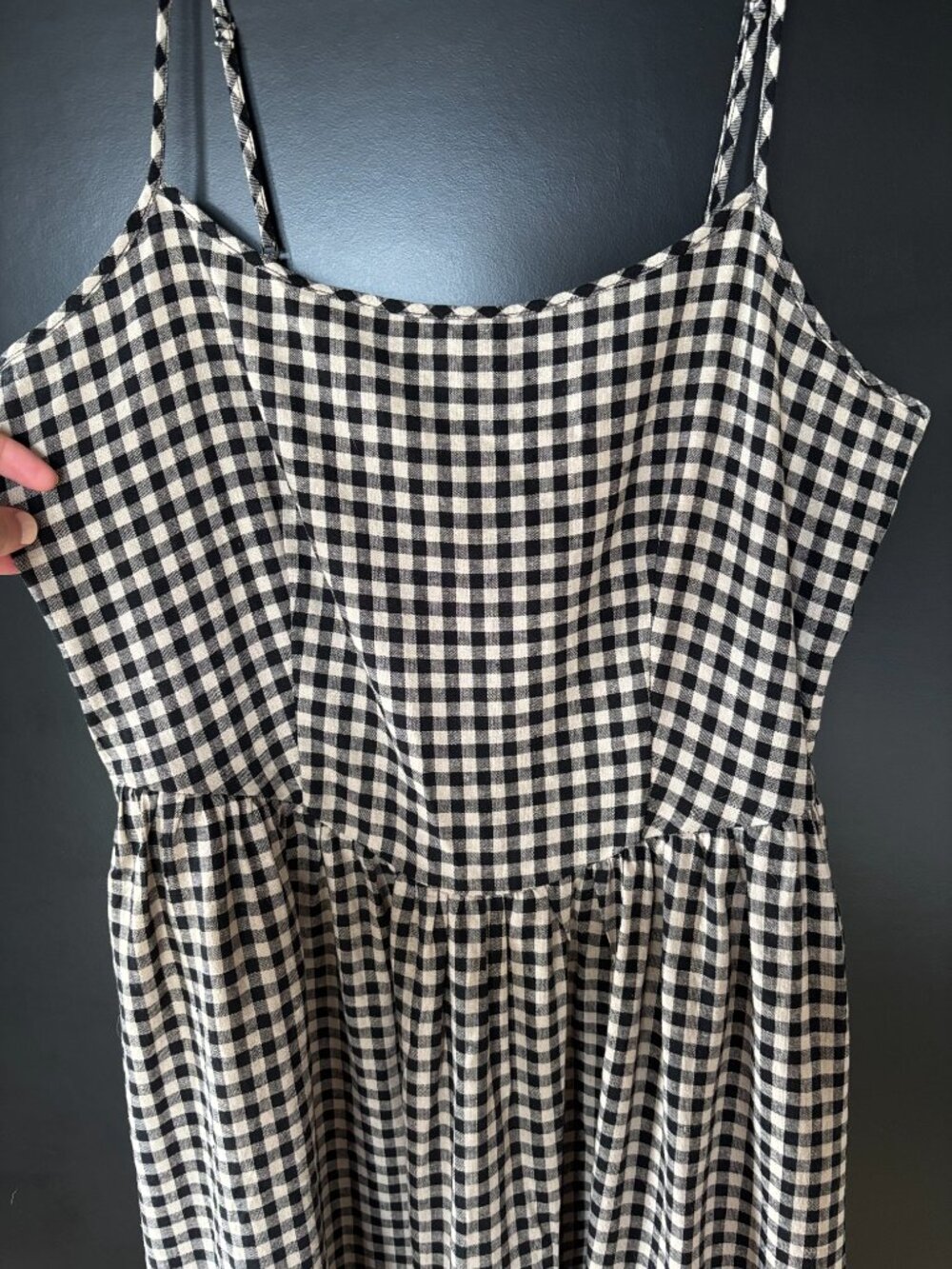 Gap Linen Gingham Midi Dress - Picture 4 of 6